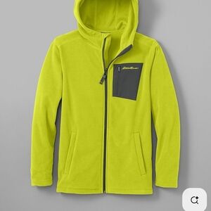 Eddie Bauer Kids Sz 12  Green Fleece Hoodie Jacket Gorpcore Acrivewear Outdoor